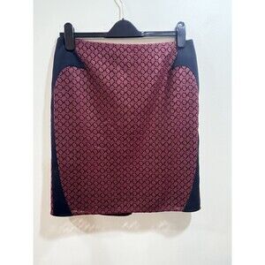 NWOT O’2nd Burgundy Lace Pencil Skirt Size 8 Lined